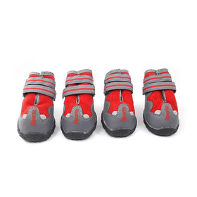 2022 Hot Sale Big Dog Shoes with Reflective Print Winter Warm Adjustable Dog Boot Pet Shoes