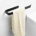 Bathroom 19cm Towel Rack Black Space Aluminum Self Adhesive Towel Bar Stick on Wall Hand Towel Holder