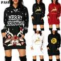 PASUXI Factory Wholesale Christmas Print Pocket Hoodies Oversized Heavyweight Hoodie Pullover Women Anime Long Sleeve Hoodie