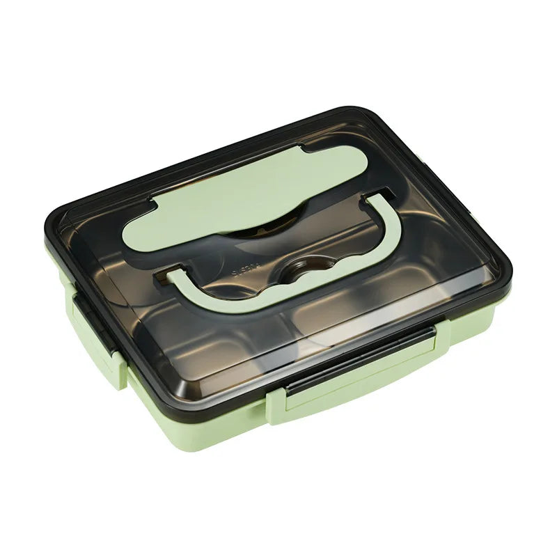 Eco Friendly BPA Free Portable 304 Stainless Steel Bento Lunch Box With Cutlery