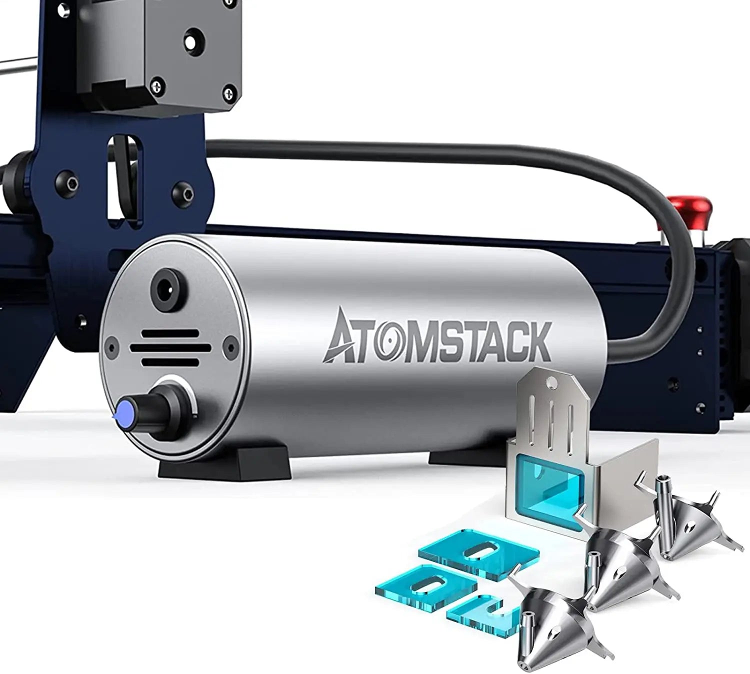 ATOMSTACK Laser Engraver Air Assist Kit for S10 X7 A10 A5 PRO Removing Smoke Dust 10-30L/Min Airflow Low Noise Easily Assembly