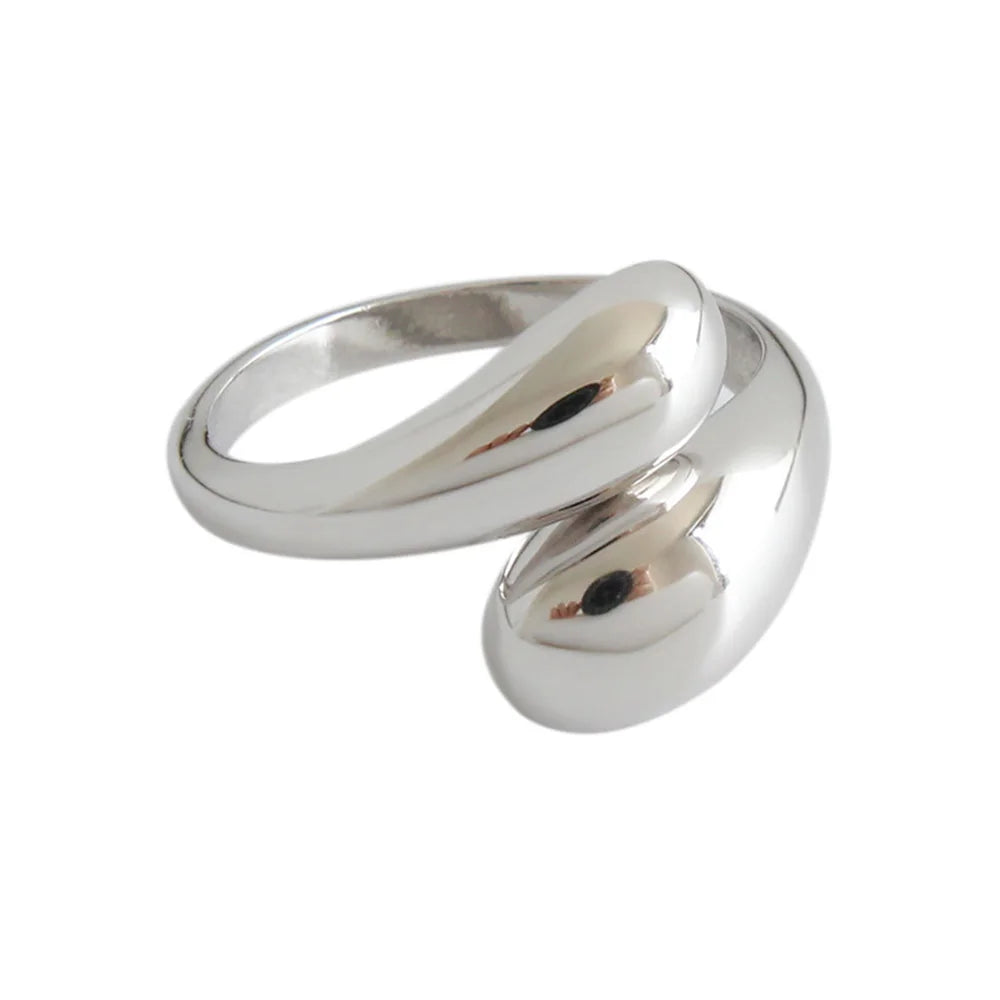 Guaranteed 925 Sterling Silver Simple Smooth Snake Rings for Women Gold and Silver Color Adjustable Fine Jewelry Anillos Mujer