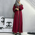 Fashion Arabic Dubai Muslim Women Islamic Open Abaya Turkey Burka Muslim Rhinestone Dress Long Cardigan Robe