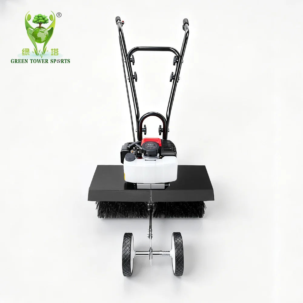 Hand Push Sweeping Machine Handheld Floor Sweeper Unpowered Road Sweeper Combing/brushing Machine for Artificial Grass MegaBDM