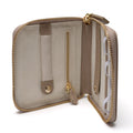 Jewellery Accessory Storage Bag with Internal Zip Pocket Multiple Compartments Elastic Loops PU Leather Jewelry Pouch
