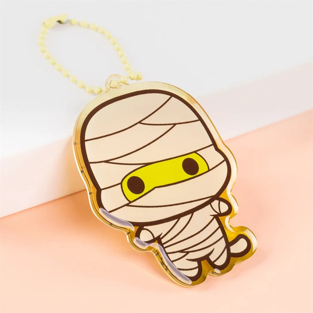 Custom Acrylic Diy Designs Clear Printing Glitter Acrylic Charms Custom Anime Action Figure Keychain