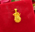 Waterproof Jewelry 18K Gold Plated Chunky Pendant Copper Cuban Link Pendants Men Women Women's Hollow Purse Necklace