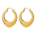 Factory Stainless Steel Waterproof Earrings Fashion Metal U-shaped Heart Earrings