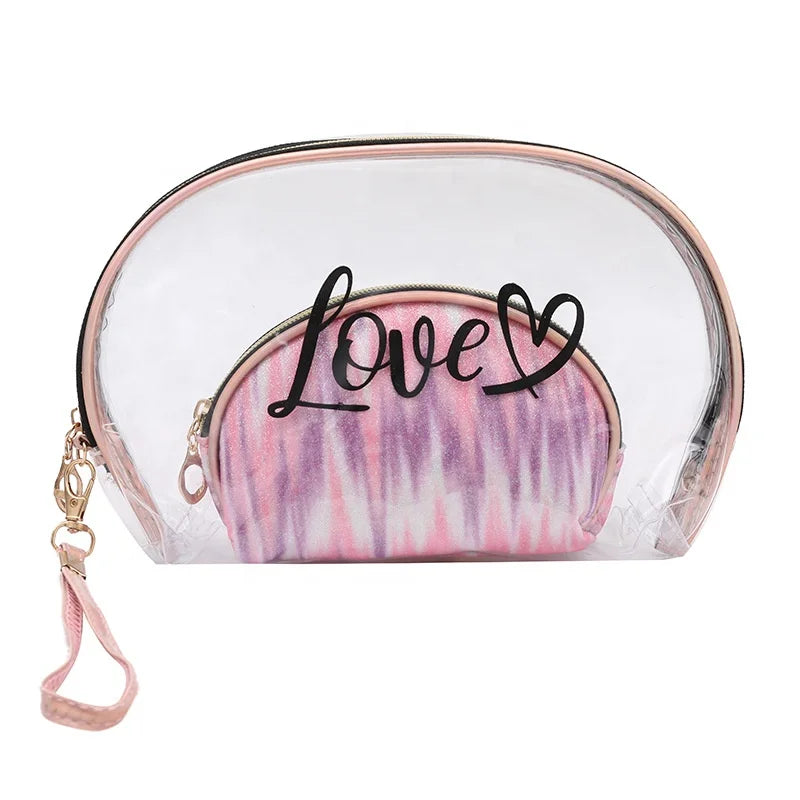 Cartoon Fruit Pattern Storage Bag Large Capacity Transparent Waterproof PVC Makeup Bag