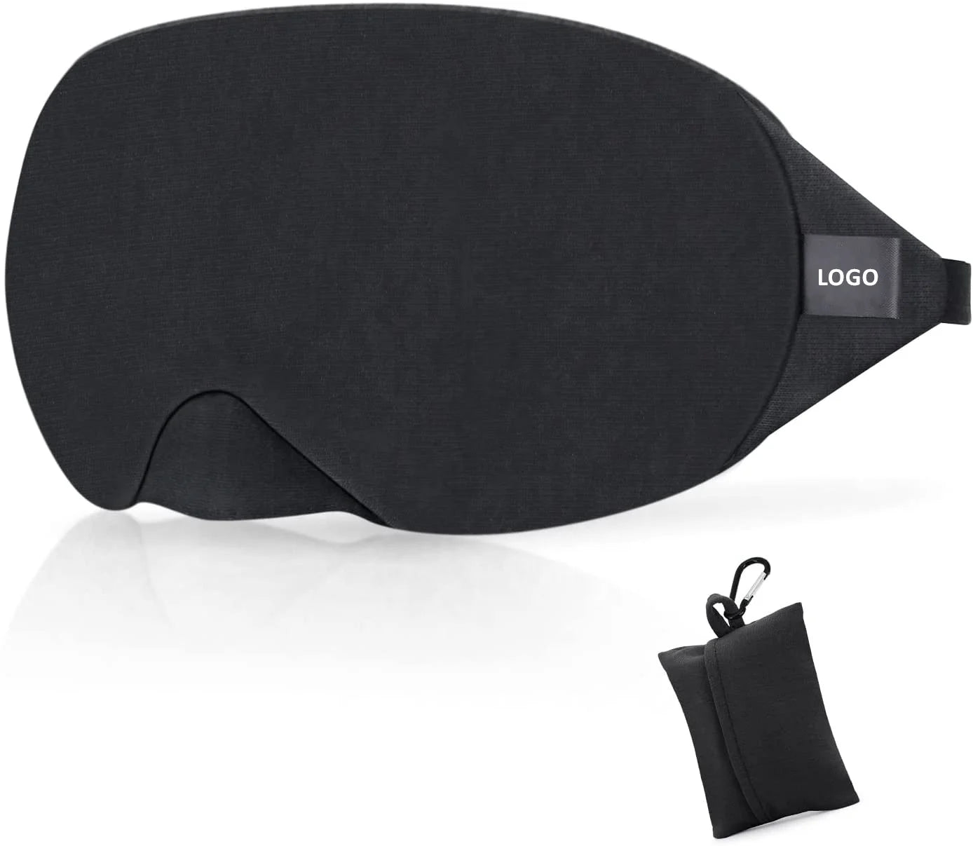 100% Cotton Black Sleep Eye Mask Includes Travel Pouch Soft and Comfortable