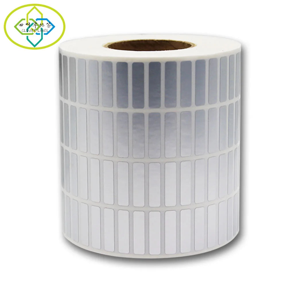 Wholesale Matte Silver Blank PET Adhesive Label Paper Gloss Finished Silver Sticker
