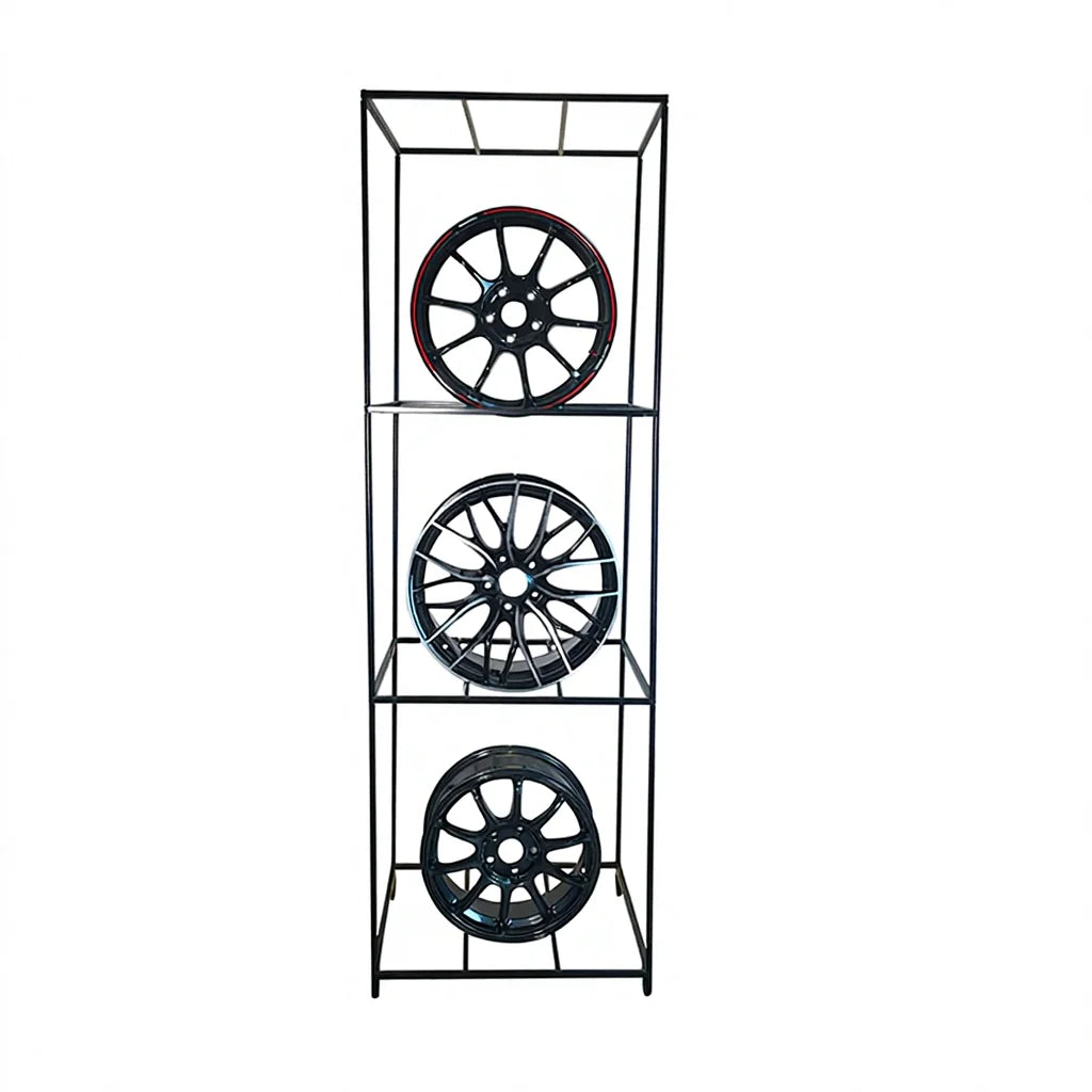 Tradeshow Exhibition Showroom Metal Display Rack for Car Tire Wheels