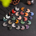 Charm Crystal Heart Moon Star Shaped Necklace Jewelry Pendant Chakra Reiki Bulk for Jewelry Making Healing Quartz Stones