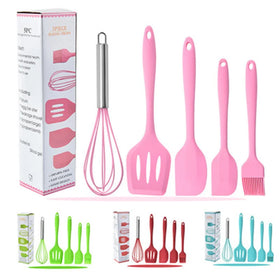 Silicone Cooking Utensils Set Spatula Slotted Turner Cake Decorating Tools Cooking Utensils Baking Kitchen Accessories
