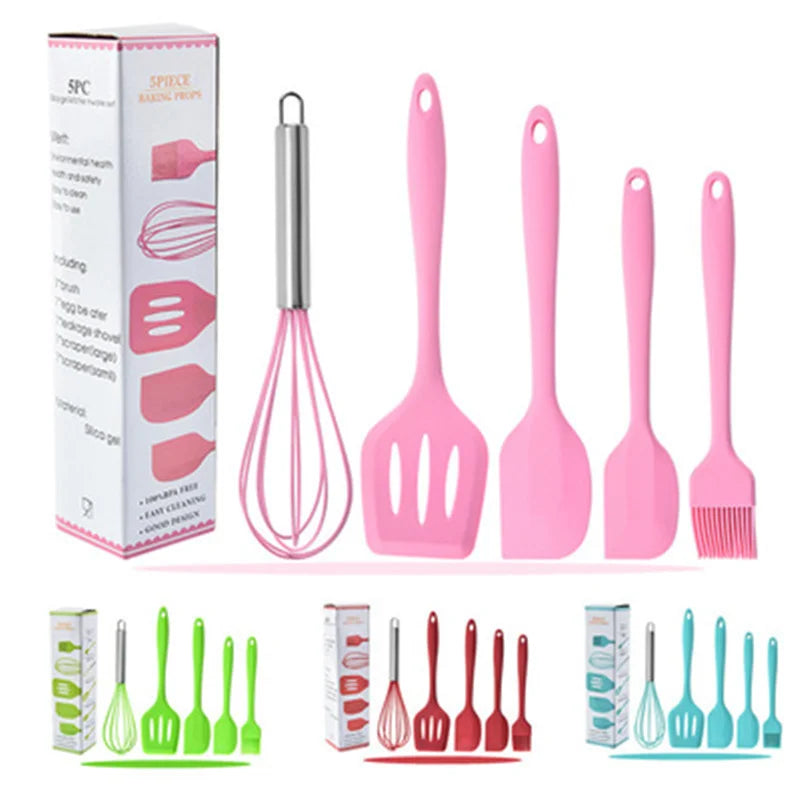 Silicone Cooking Utensils Set Spatula Slotted Turner Cake Decorating Tools Cooking Utensils Baking Kitchen Accessories