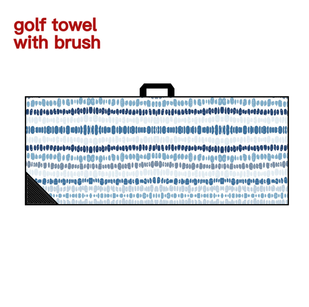 Custom Printing and logo Microfiber Waffle Weave Golf Towel with Cleaning Brush