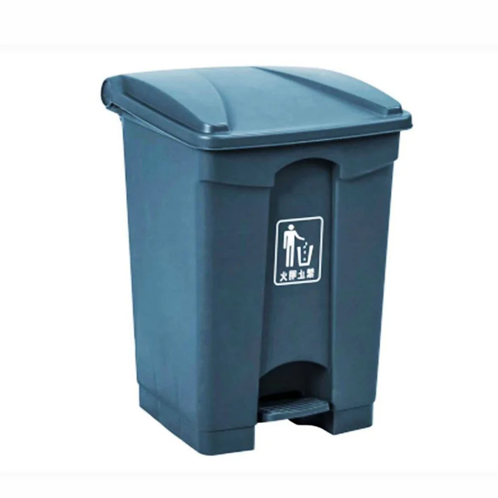 O-Cleaning 30L Plastic Foot Pedal Trash Bin With LidStep-On Garbage BinHands-Free Waste Bin for Kitchen/Indoor/Outdoor Use