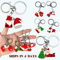 bestseller odm Cute cartoon 3D Santa's hat PVC rubber mitten keychain wholesale Christmas keyring accessories keychain bulk