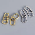 SC Fashion Gold Plated Square Buckle Statement Earrings Jewelry Women Personalized Detachable Double Huggie Hoop Earrings 2023