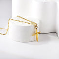 Ins Fashion Personalized Cross Pendant Necklace Jewelry Custom Waterproof Stainless Steel Plated 18k Gold Jewelry Cross Necklace