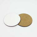 RubySub Round Wooden MDF Coasters Sublimation Coasters with Cork Back