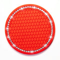 Car Cup Coaster 2.75 Inch Auto Car Cup Holder Insert Coasters Soft Silicone Anti-Slip Crystal Rhinestone Drink Car Cup Mat