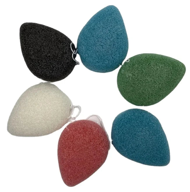 Natural Konjac Facial Sponges Teardrop Shape Konjac Sponge  for Gentle Face Cleansing and Exfoliation