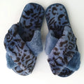 Ladies' Comfortable Soft Warm Faux Fur Fluff for Slippers Home Bedroom Leopard Print Flat Fuzzy Shoe Cross Band Fashion Faux Fur MegaBDM
