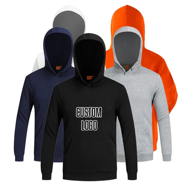 Custom Hoodie Puff Print Winter Jogging Suit Heavyweight Unisex Hoodie 100% Cotton Oversized Plain Sweatshirt Pullover With logo