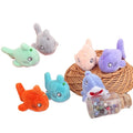 12cm Cute Red Mouth Shark Plush Toys Keyring Soft Stuffed Colorful Shark Ocean Animal Doll Keyring Backpack Pendants Gifts