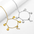 2025 Minimalist Gold Shell DIY Finger Bracelet Rings Creative Satellite Chain Connecting Hand Fashionable Stainless Steel