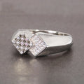 New Arrival 925 Ring White Zircon Hip Hop Pinky for Mens and Women White Gold Plated Wedding Bands Fine Jewelry Best Gift