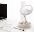 Customizable Round Shape LED Makeup Mirror Stand Manufacturer's Personalized Single-Sided Tabletop Cosmetic Mirror with Lighting
