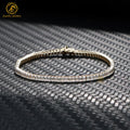 Trendy White Gold Lab Grown Diamond Tennis Bracelet for Women Emerald Brilliant Cut VVS CVD HPHT 10K & 14K Gifts Parties
