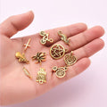 Paso Sico 100 Wholesale Alloy Japanese Nail Set Vintage Gold Small Animal Pendant DIY Nail Art Decoration Dangle Charms