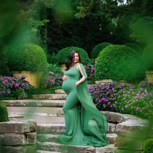 The New Style Maternity Photo Floor-length Flowing Chiffon Long Dress