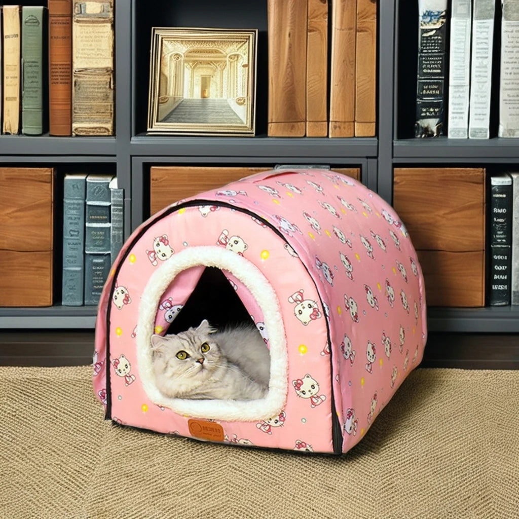 Fully Enclosed Warm Cat Beds Large New Plush Pet House Multicolor Waterproof Dogs Fashionable Animal Breathable Cat Cave