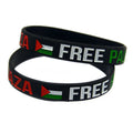 Wholesale Price Decoration Logo Free Palestine Flag Desgin Silicone/rubber Wristband