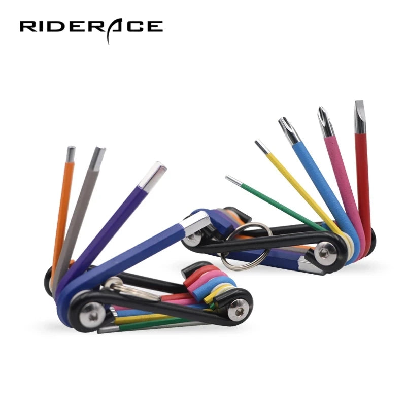 RIDERACE Hex Wrench Screwdriver Set Bike Hexagon Spanner Universal Torx Star Keys Tool Portable MTB Multi Hand Repair Tools Kit MegaBDM