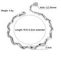 Sterling Silver S925 Jewelry Bangle Hand Chain Elegant 18K Gold Plated Bracelet Fashion Jewelry Bracelets