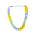 Rainbow Colorful Acrylic Choker Necklaces for Pet Chunky Thick Resin Necklaces Collier Pet Jewelry Gifts