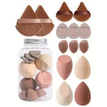 Reusable Latex-free Soft Feeling Washable Makeup Powder Puffs and Sponges Set with Triangle Face Design