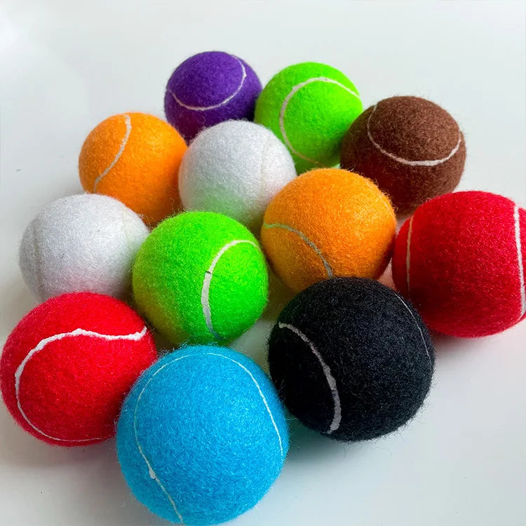 Pet Christmas Gifts Custom Logo Interactive Dog Chew Toys Rubber Pet Dog Tennis Ball