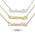 2021 Stainless Steel Plating Gold Frosted Pendant Custom Frosted  Name Necklace Personality Gift