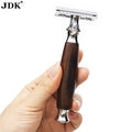 JDK Wholesale Bamboo Wooden Long Handle Double Edge Safety Razor with Stainless Steel Blade