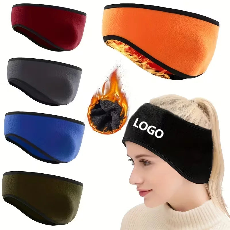 Wholesale Custom Winter Outdoor Sports Cycling Running Thermal Windproof Polar Fleece Moisture Wicking Ear Warmer Ski Headband