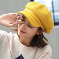Autumn Winter Hats for Women Solid Plain Octagonal Newsboy Cap Men Ladies Casual Wool Hat Winter Beret Women Painter Caps