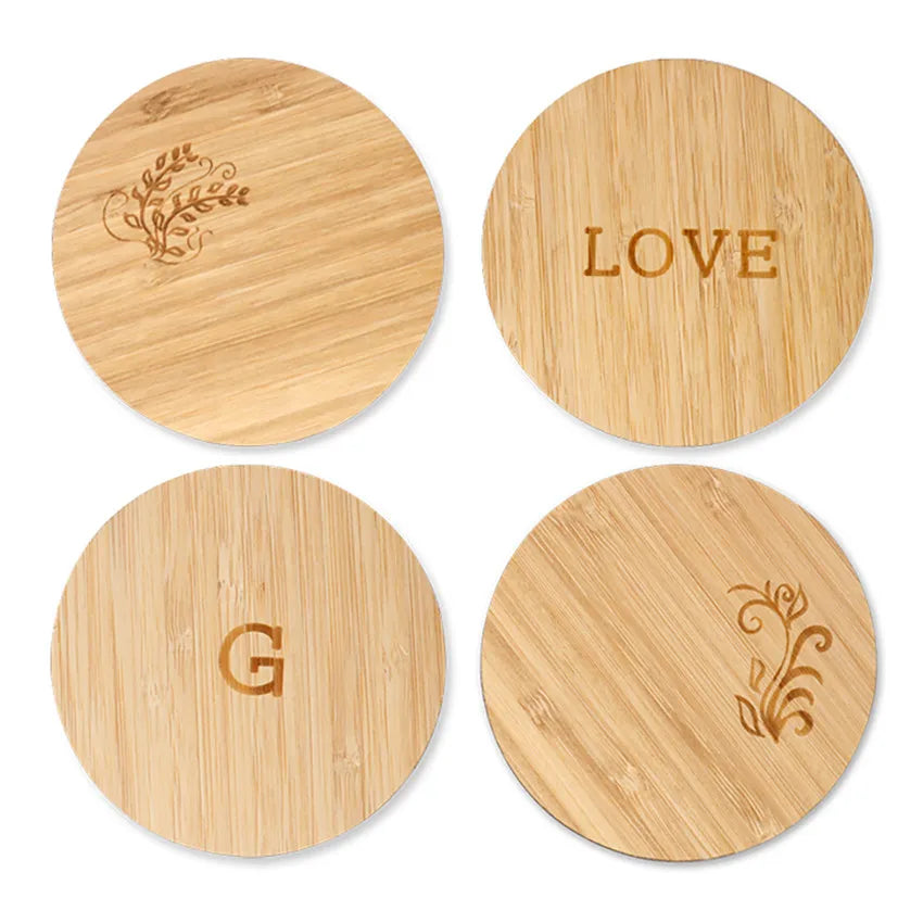 Hot Sale DIY Customized Plywood Tea Coaster