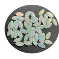 HQ Gems 1.5x3--8X16mm Marquise Flatback Cabochon Lab Grown Opal White OP17 Synthetic Opal Stone on Sale