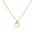 Chris April Fashion Jewelry in Stock 316L Stainless Steel PVD Gold Plated Abstract Twisted Heart Shape Pendant Necklace